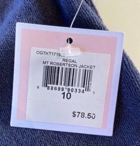 Juicy Couture Blue Full Zip MT Robertson Jacket Hooded Coat Girls Size 10 NWT - Picture 1 of 8