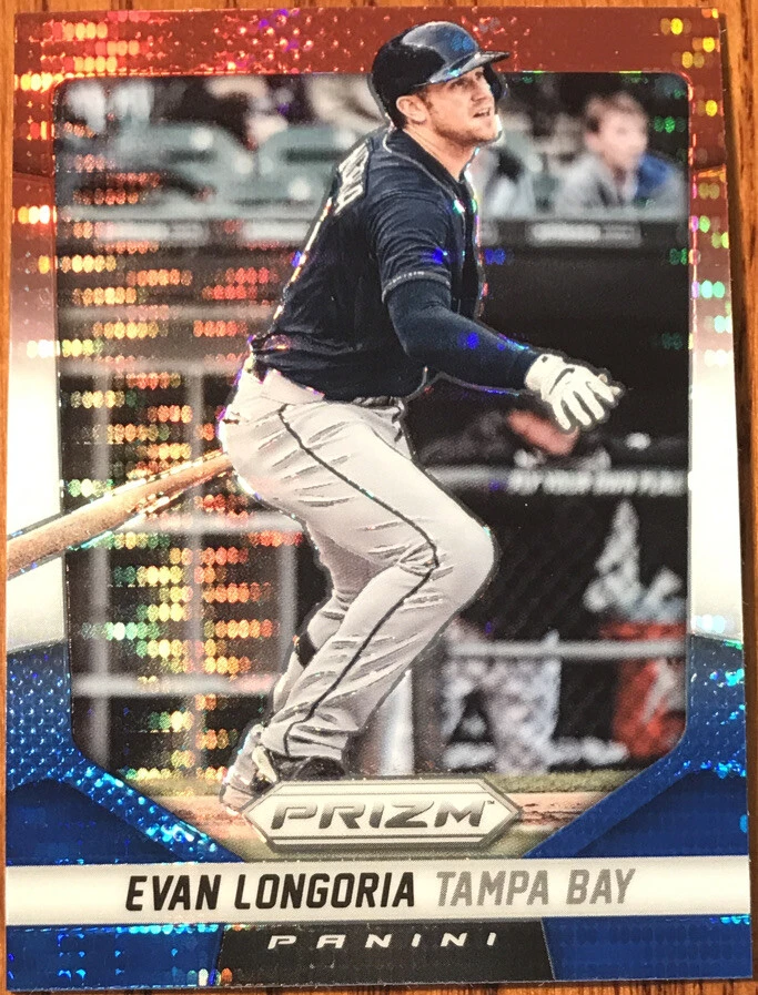 Pulsar Panini Prizm Prizms 2014 rojo blanco y azul Evan Longoria #65 Foto 1 de 2