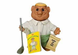 Golf figurine gift Russ Berrie Troll Golfer of Year club bald toy figure award - Picture 1 of 4