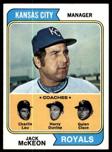 1974 Set Break Nm Centered Jack McKeon , Charlie Lau , Galen Cisco ,Harry Dunlop