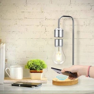 Magnetic Levitating Floating Wireless LED Light Bulb Wireless Charger for Desk  - Picture 1 of 12
