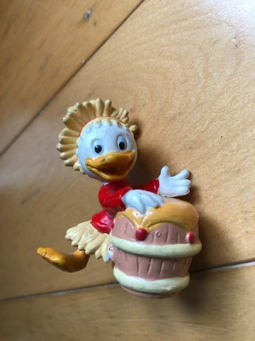 Vintage Applause Disney Ducktales Huey Playing Drums PVC Figure Cake Topper Toy Cover