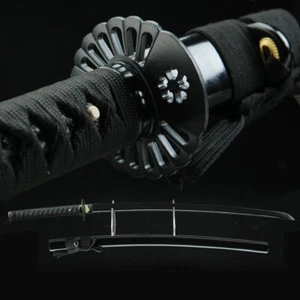 Handmade Japanese Katana Clay Tempered T10 Steel Hamon Sharp White edge Swords - Picture 1 of 8