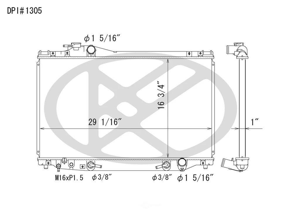 Radiador Koyo A1305 para Lexus SC300 1992 Foto 1 de 1
