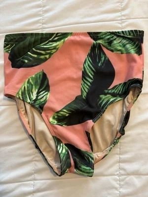 Albion Fit Women's High Waisted Swim Bottoms Size Small Tropical - Image 1 of 4