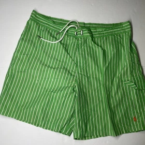 Polo By Ralph Lauren Badehose Shorts Farbe grün weiß gestreift gefüttert Gr. 38. - Bild 1 von 10