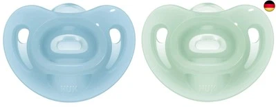 NUK Sensitive Schnuller | 6-18 Monate | 100 % Silikon für zarte Haut | BPA-frei