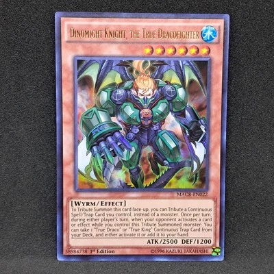 Dinomight Knight, The True Dracofighter MACR-EN022 1st Ed Ultra Rare NM Yu-Gi-Oh - Image 1 of 4