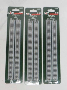 Menge 3 Packungen Kato Unitrack 20-000 gerades Gleis 248 mm (9 3/4") Spur N Neu in Verpackung - Bild 1 von 4