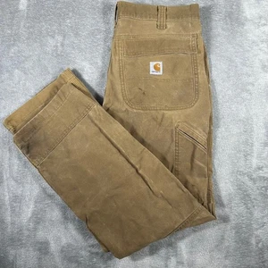 Pantalones de trabajo Carhartt para hombre calce relajado de lona 32x30 marrón carpintero utilitario - Imagen 1 de 10