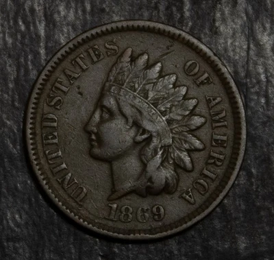 Lote 3828 de centavos indios 1869 elección en estado bastante bueno Foto 1 de 2