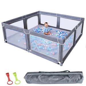 Playpen per Neonati e Neonati con Tappetino, 71x59 Pollici (Grigio), PTC-180L - Foto 1 di 9