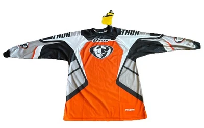 Vintage Thor MX Phase Motorcycle Jersey NWT Adult Medium Orange/black/white/gray - image 1 of 4