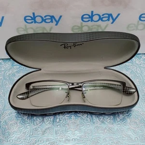 Ray-Ban RB 8413 2503 Carbon Fiber Black 52□18 145 Eyeglasses "Frames With Case" - Picture 1 of 24