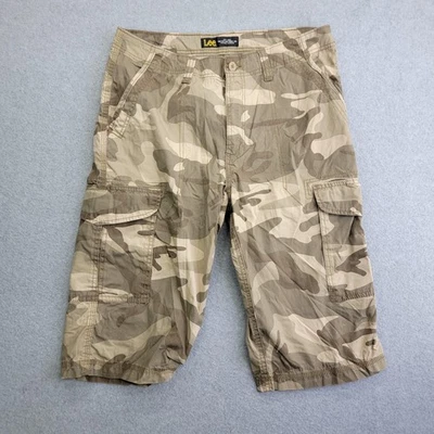 Pantalones Cortos Lee Cargo Para Hombres 33 Bronceados Camuflados Elastizados Multi Bolsillo Senderismo Utilidad Informal Foto 1 de 4