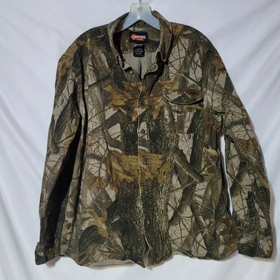 XL - Outfitters Ridge Camo Long Sleeve Button Front Shirt, Real Tree Hardwood - Image 1 of 4