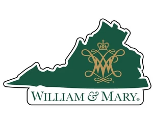 William and Mary 4-Inch State Shape NCAA Vinyl Decal Sticker - Afbeelding 1 van 1