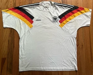 Vintage 90s Adidas Germany DFB Jersey Shirt Men's Size XL White Stripes Soccer - Picture 1 of 15