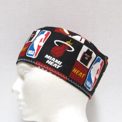  Miami Heat Mens Scrub Hat, Chemo Hat, Medical Skull Cap, Surgical Cap, One Size - Image 1 of 4