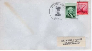 CIUDAD DE CALIFORNIA CANCELAR, BARRANCO FRANCÉS, CA 1961 FDC11374 - Imagen 1 de 1