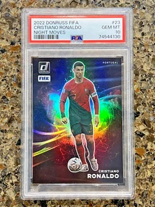 2022 PANINI DONRUSS FIFA - CRISTIANO RONALDO NIGHT MOVES #23 - GEM MINT - PSA 10 - Picture 1 of 3