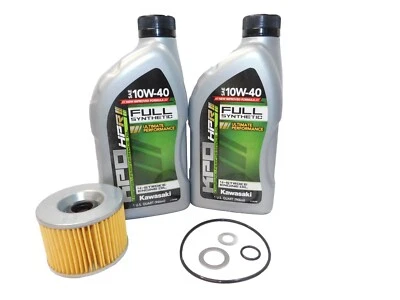 1986-2012 Kawasaki Ninja 250 250R EX250 OEM Full Synthetic Oil Change Kit KAW114 - Image 1 of 2