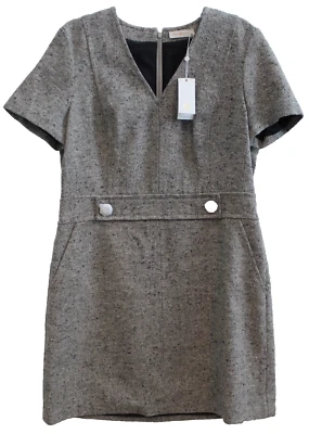 Tory Burch женщин Priscilla деревенский льняной шерсти дизайнерское платье новый с Ярлыками $448 размер 14 - Изображение 1 из 3