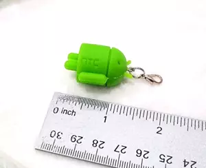 Mini Doll New Green HTC Lot Of 50 Rubber Robot Google Android Key Chain Charm - Picture 1 of 6