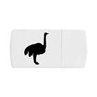 'Ostrich Silhouette' Pill Box with Tablet Splitter (PI00006435)