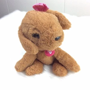 Mattel Barbie Just Play braun Plüsch Hund rosa Schleife Halsband Ersatz Stuffie - Bild 1 von 9