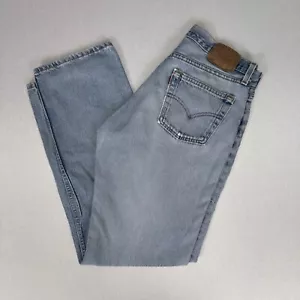 Vintage LEVI’S 501 Woman’s Tag W31 L30 Straight Cut Light Blue Denim USA Made - Foto 1 di 9