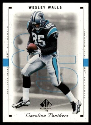 1999 SP Authentic B Wesley Walls Carolina Panthers #14 - Image 1 of 2