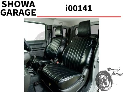 SHOWA GARAGE Premium Leather Seat Covers Black Front SUZUKI Jimny JB74 64 New - Image 1 of 4