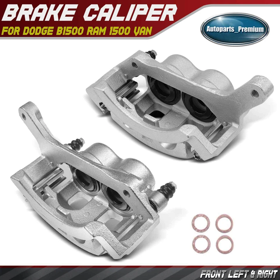 2x Pinza de freno de disco con soporte para Dodge B1500 Ram 1500 furgoneta delantera izquierda y derecha Foto 1 de 4
