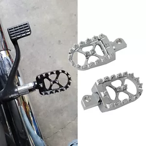 Par para Harley Davidson 10 mm macho giratorio CNC estriberas anchas reposapiés estilo carreras - Imagen 1 de 11