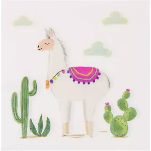 Blue Panda 150er-Pack Mittagessen Servietten, 2-lagig. Llama und Kaktus - Bild 1 von 2
