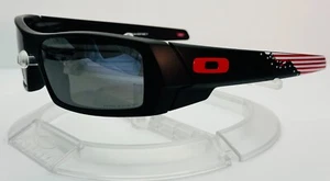 New Oakley Gascan Sunglasses / Matte Black / Prizm Black Polarized / USA Flag - Picture 1 of 5