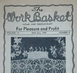 VTG 1949 The Workbasket Magazine May #8 Vol 14 Home Needle Crafts Patterns Ads - Picture 1 of 2