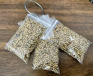 ONE THOUSAND (1,000) 3mm Gold-plated Round Beads - Always useful-high quality - Picture 1 of 4