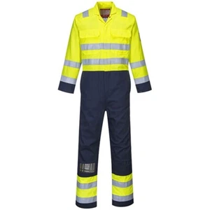 Portwest BIZ7 Bizflame Pro Flame Resistant Anti Static Yellow/Navy Hi Vis Covera - Picture 1 of 1