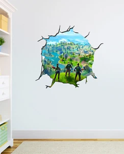 FORTNITE Hole Wall Art Sticker Game High Quality Bedroom Decal Print Boys Girls - Picture 1 of 2