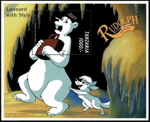 Tanzania 1998 - Rudolph the Reindeer Film, Leonard w/ Slyly - S/S - 1754 - MNH - Picture 1 of 1