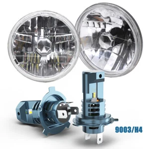 Pair 7inch Round LED Headlights H4 9003 Light Bulb for Chevy C10 C20 Pickup Nova - Bild 1 von 21