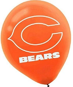 Chicago Bears NFL Heliumqualität Latexballons 6 pro Packung KOSTENLOSER US-Versand - Bild 1 von 4