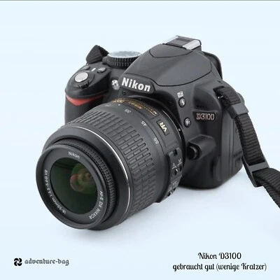 Nikon D D3100 14.2MP Digitalkamera - Schwarz (Kit mit 18-55mm Objektiv) - Bild 1 von 2