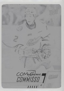 2017-18 Upper Deck CHL Printing Plate Black 1/1 Domenic Commisso #166 7d2