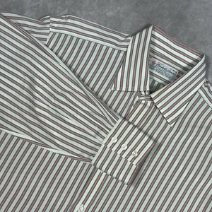 Turnbull & Asser Hemd weiß mit rosa/grau vertikalen Streifen 17 - 43 cm * - Bild 1 von 7