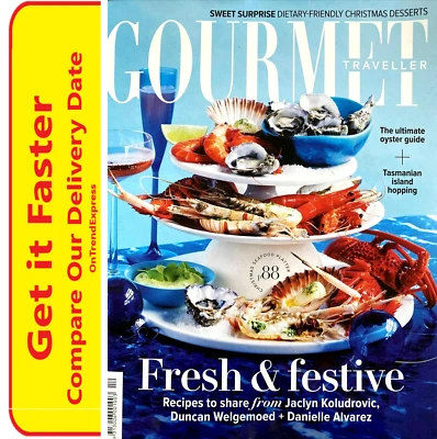 AUSTRALIAN GOURMET TRAVELLER MAGAZINE DECEMBER 2020 FRESH & FESTIVE XMAS - Image 1 of 4