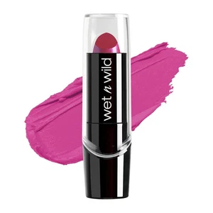 Wet n Wild Silk Finish Lippenstift feuchtigkeitsspendende Lippenfarbe Rich Fuchsia mit blauer Perle - Bild 1 von 5