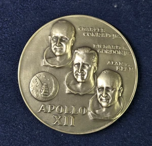 MACO 1969 Apollo 12 NASA .999 medaglia argento fine 2,75" medaglia arte co. - Foto 1 di 5